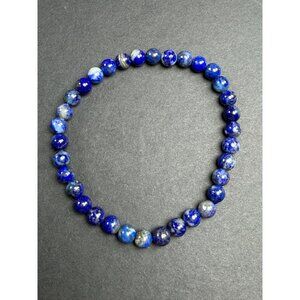 Natural Lapis Lazuli Stretch Bracelet 5.7mm Beads Stone Crystal 7" Healing UVs